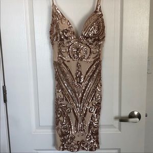 Rose Gold Sequin Dress